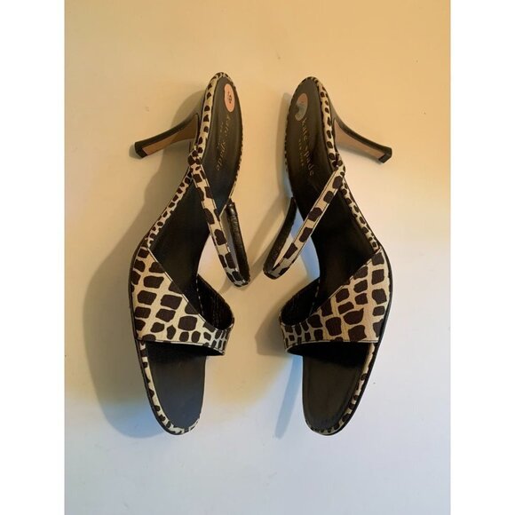 Kate Spade NWT Animal Print Sandal Shoe Calf Hair Womens Size 8.5 B Brown Tan - Picture 4 of 7